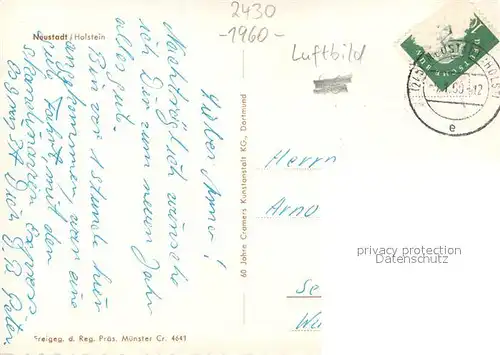 AK / Ansichtskarte Neustadt_Holstein Fliegeraufnahme Neustadt_Holstein