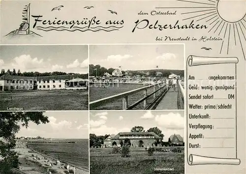 AK / Ansichtskarte Pelzerhaken Landhaus Strand Helenenbad Mole Pelzerhaken