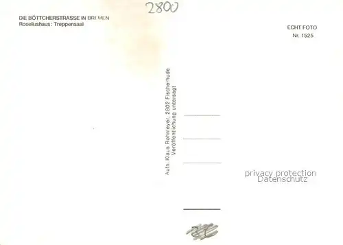 AK / Ansichtskarte Bremen Roseliushaus Treppensaal Bremen