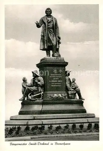 AK / Ansichtskarte Bremerhaven Buergermeister Smidt Denkmal Bremerhaven