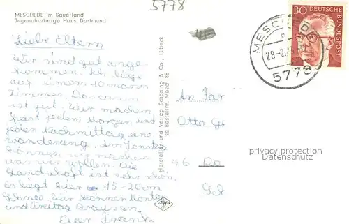 AK / Ansichtskarte Meschede Jugendherberge Haus Dortmund Meschede