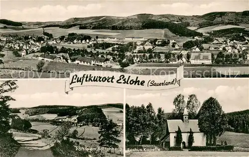 AK / Ansichtskarte Eslohe_Sauerland Panorama Partie am Boettenberg Rochus Kapelle Eslohe_Sauerland