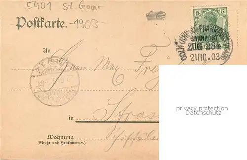 AK / Ansichtskarte St_Goar mit St Goarshausen und Burg Katz St_Goar