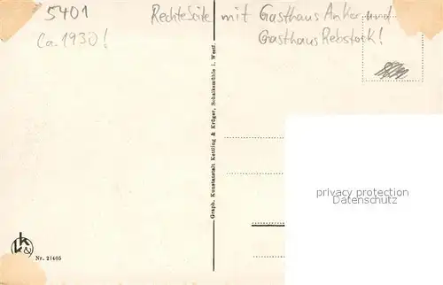 AK / Ansichtskarte Brodenbach_Mosel mit Gasthaeusern Anker und Rebstock 