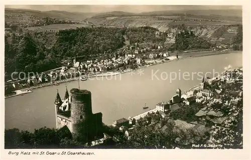 AK / Ansichtskarte St_Goar mit St Goarshausen Burg Katz  St_Goar