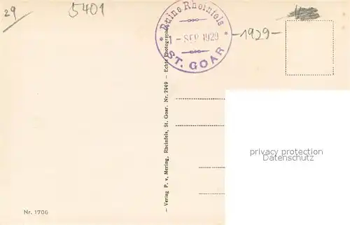 AK / Ansichtskarte St_Goar Ruine Rheinfels St_Goar