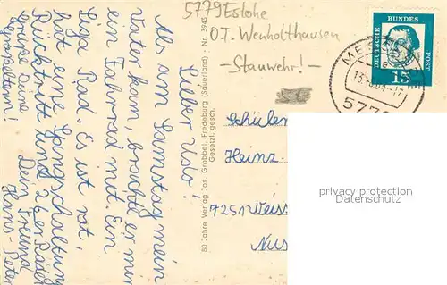 AK / Ansichtskarte Wenholthausen im Wennetal Panorama Wenholthausen