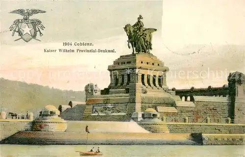 AK / Ansichtskarte Coblenz_Koblenz Kaiser Wilhelm Provinzial Denkmal Coblenz_Koblenz