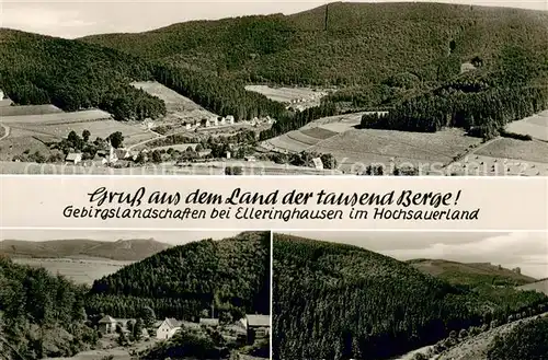 AK / Ansichtskarte Elleringhausen_Sauerland Panorama Teilansichten Elleringhausen_Sauerland