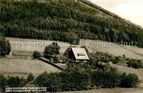AK / Ansichtskarte Siedlinghausen Haus Waidmannsruh im Negertal Siedlinghausen