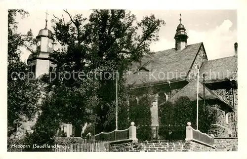 AK / Ansichtskarte Hesborn Kirche Hesborn