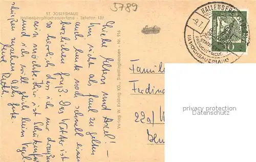 AK / Ansichtskarte Hallenberg St Josefshaus Hallenberg