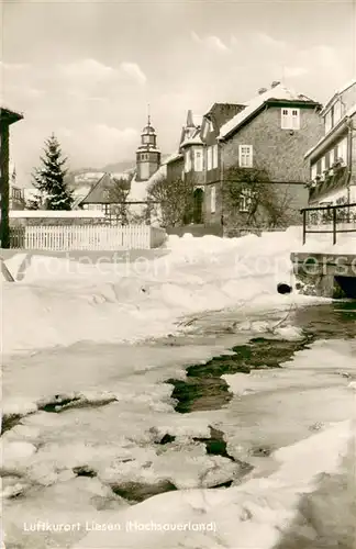 AK / Ansichtskarte Liesen Winteridyll im Ort Liesen