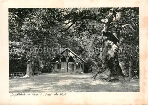 AK / Ansichtskarte Bockhorn_Friesland Jagdhuette im Urwald friesische Wede Bockhorn_Friesland