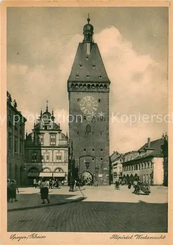 AK / Ansichtskarte Speyer_Rhein Altpoertel Westansicht Speyer Rhein