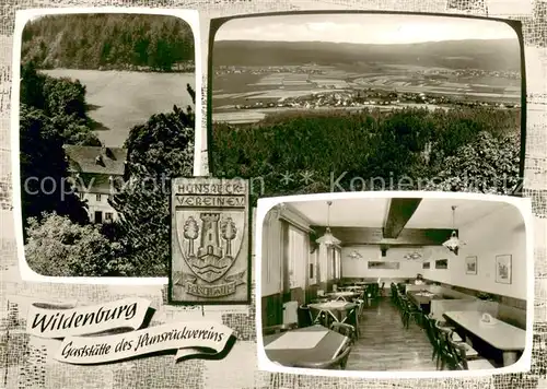 AK / Ansichtskarte Kempfeld Wildenburg Gaststaette des Hunsrueckvereins Fernsicht Landschaftspanorama Kempfeld