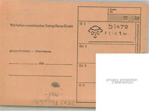 AK / Ansichtskarte Delmenhorst Landessparkasse zu Oldenburg ueberweisung Delmenhorst