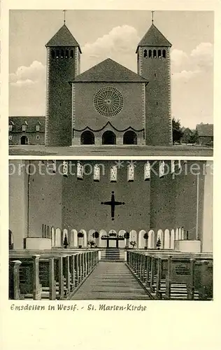 AK / Ansichtskarte Emsdetten St. Marien Kirche Innenansicht Emsdetten