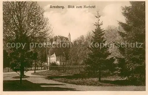 AK / Ansichtskarte Arnsberg_Westfalen Blick zum Kurhotel Arnsberg_Westfalen