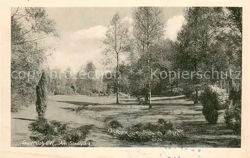 AK / Ansichtskarte Guetersloh Stadtpark Guetersloh