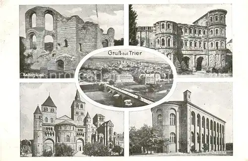AK / Ansichtskarte Trier Dom Kaiserpalast Porta Nigra Basilika  Trier