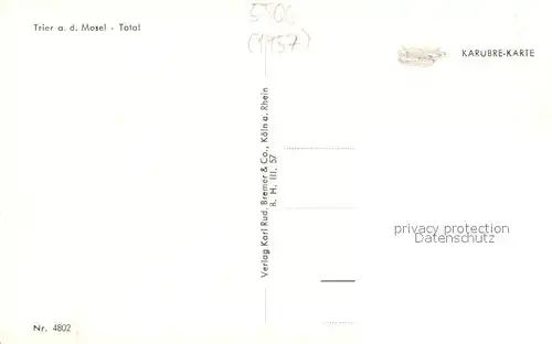 AK / Ansichtskarte Trier Totalansicht Fluss Bruecke Trier