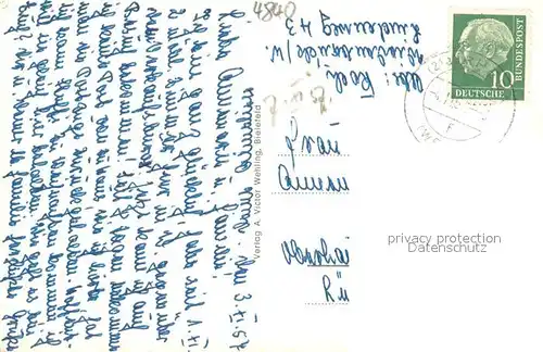 AK / Ansichtskarte Wiedenbrueck Emspatie  Moenchstr.mit Klosterbogen Marktplatz mit Pfarrkirche und Rathaus Wiedenbrueck