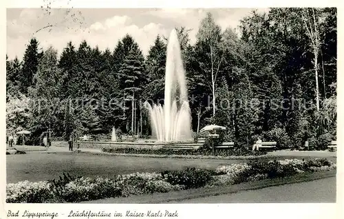 AK / Ansichtskarte Bad_Lippspringe Leuchtfontaene im Kaiser Karls Park Bad_Lippspringe