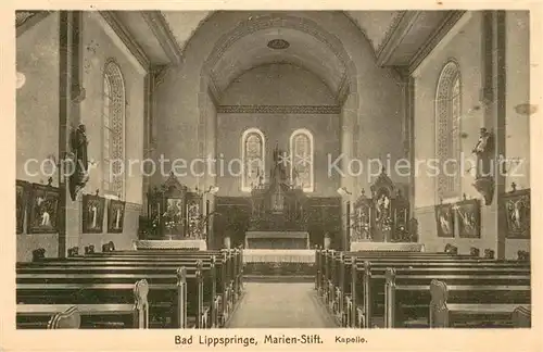 AK / Ansichtskarte Bad_Lippspringe Marien Stift Kapelle Innen Bad_Lippspringe