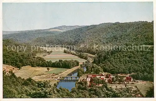 AK / Ansichtskarte Solingen Auf dem Klingenpfad bei Widdert Fluss mit Bruecke Solingen
