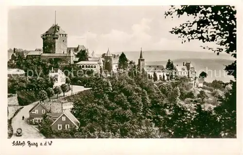 AK / Ansichtskarte Schloss_Burg_Wupper Gesamtansicht Schloss_Burg_Wupper