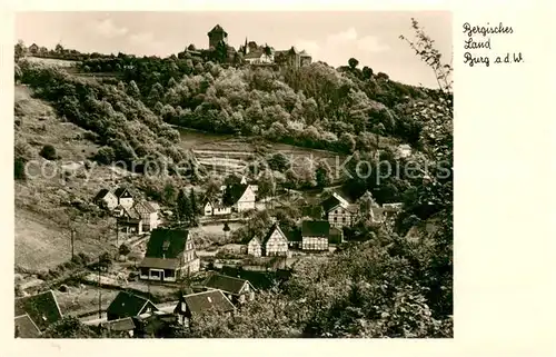 AK / Ansichtskarte Burg_Wupper Bergisch Land Burg a.d.Wupper Burg Wupper