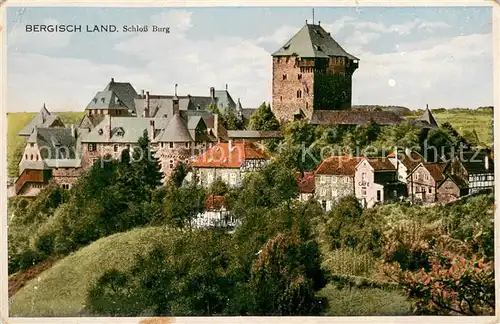 AK / Ansichtskarte Schloss_Burg_Wupper Bergisch Land Gesamtansicht Schloss_Burg_Wupper