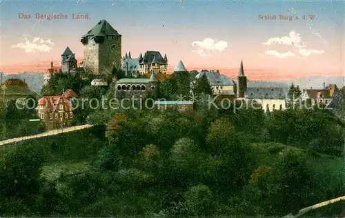 AK / Ansichtskarte Schloss_Burg_Wupper GEsamtansicht Bergisch Land Schloss_Burg_Wupper