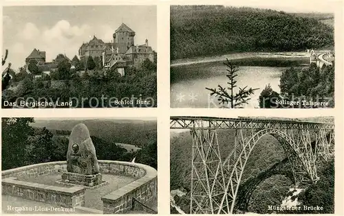 AK / Ansichtskarte Remscheid Bergisch Land Schloss Burg Solinger Talsperre Muengstener Bruecke Remscheid