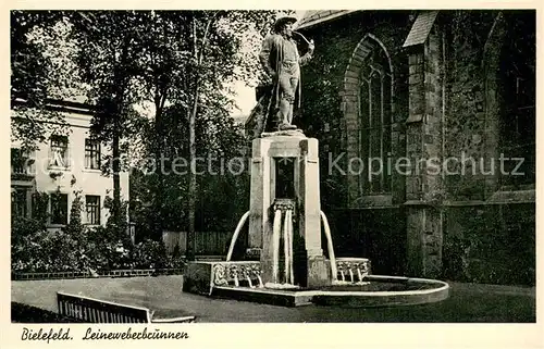 AK / Ansichtskarte Bielefeld Leineweberbrunnen Bielefeld