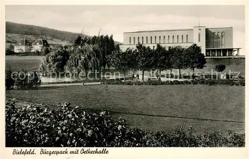 AK / Ansichtskarte Bielefeld Buergerpark mit Oetkerhalle Bielefeld