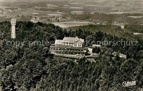 AK / Ansichtskarte Brackwede_Westfalen Fliegeraufnahme Berg Hotel und Restaurant Huenenburg Brackwede_Westfalen