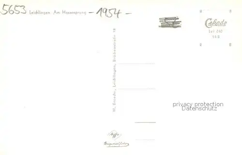 AK / Ansichtskarte Leichlingen_Rheinland Am Hasensprung Leichlingen_Rheinland