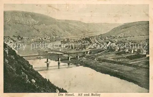 AK / Ansichtskarte Bullay_Mosel Mosel Alf und Bullay Klosterruine Marienburg Bullay_Mosel