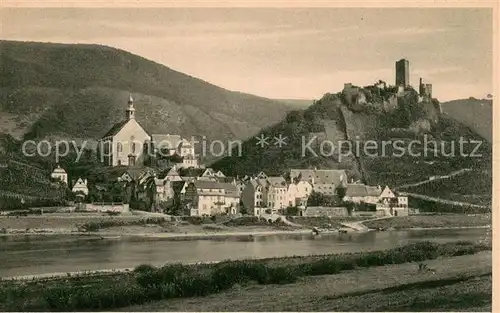 AK / Ansichtskarte Beilstein_Mosel Gesamtansicht mit Mosel und Ruine Beilstein_Mosel