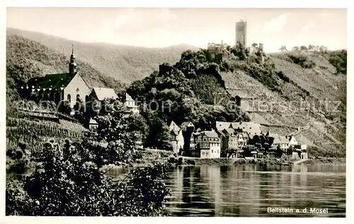 AK / Ansichtskarte Beilstein_Mosel Gesamtansicht mit Mosel und Ruine Beilstein_Mosel