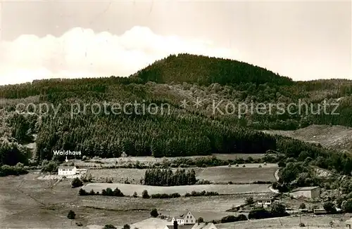 AK / Ansichtskarte Hallenberg Cafe Restaurant Waldhaus Panorama Hallenberg