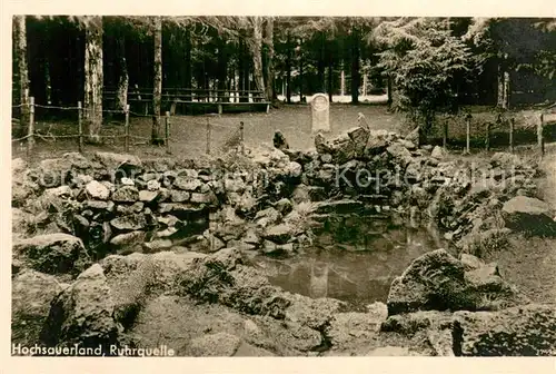 AK / Ansichtskarte Winterberg_Hochsauerland Ruhrquelle Winterberg_Hochsauerland