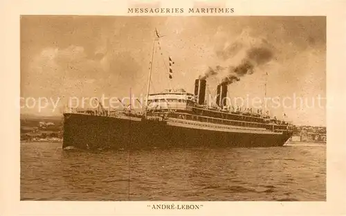 AK / Ansichtskarte Dampfer_Oceanliner Messageries Maritimes_Andre Lebon 