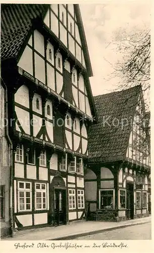 AK / Ansichtskarte Herford Alte Giebelhaeuser Fachwerkhaeuser Herford