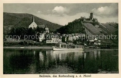 AK / Ansichtskarte Beilstein_Mosel Rothenburg an der Mosel Faehre Beilstein_Mosel