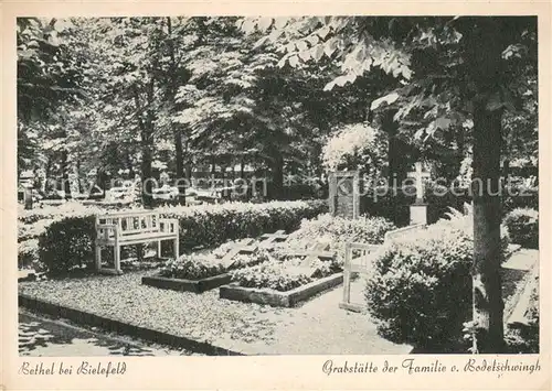 AK / Ansichtskarte Bethel_Bielefeld Grabstaette der Familie Bodelschwingh Bethel_Bielefeld