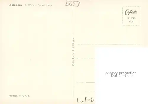 AK / Ansichtskarte Leichlingen_Rheinland Fliegeraufnahme Sanatorium Roderbirken Leichlingen_Rheinland