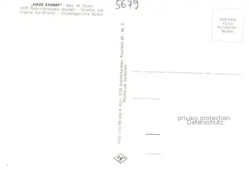 AK / Ansichtskarte Dabringhausen Haus Stumpf Innen Dabringhausen